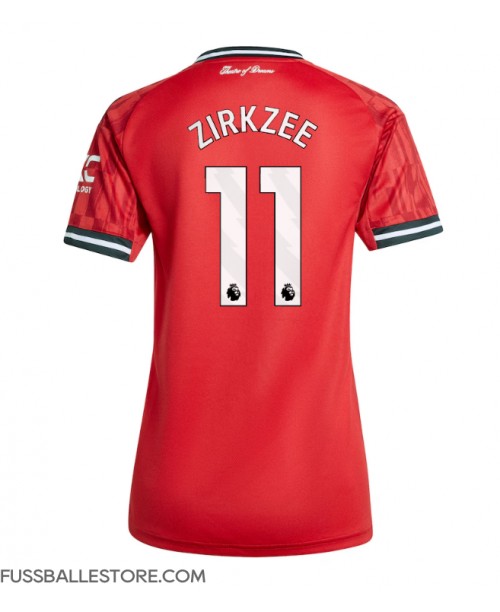 Günstige Manchester United Joshua Zirkzee #11 Heimtrikot Damen 2025-26 Kurzarm Günstige Manchester United Joshua Zirkzee #11 Heimtrikot Damen 2025-26 Kurzarm